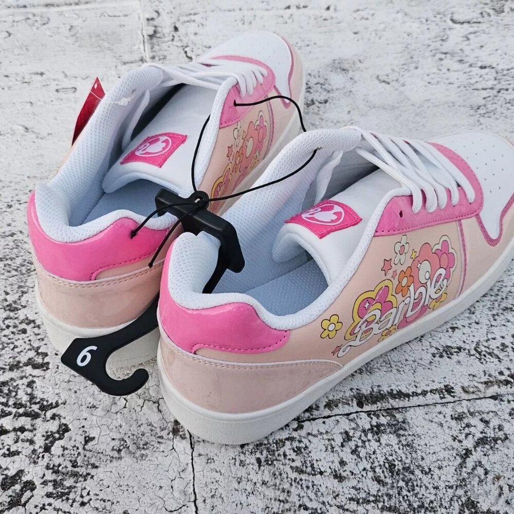 Barbie Women Shoes Pink Sneaker Lace Up Casual Shoes Size 9 NWT - Picture 5 of 10
